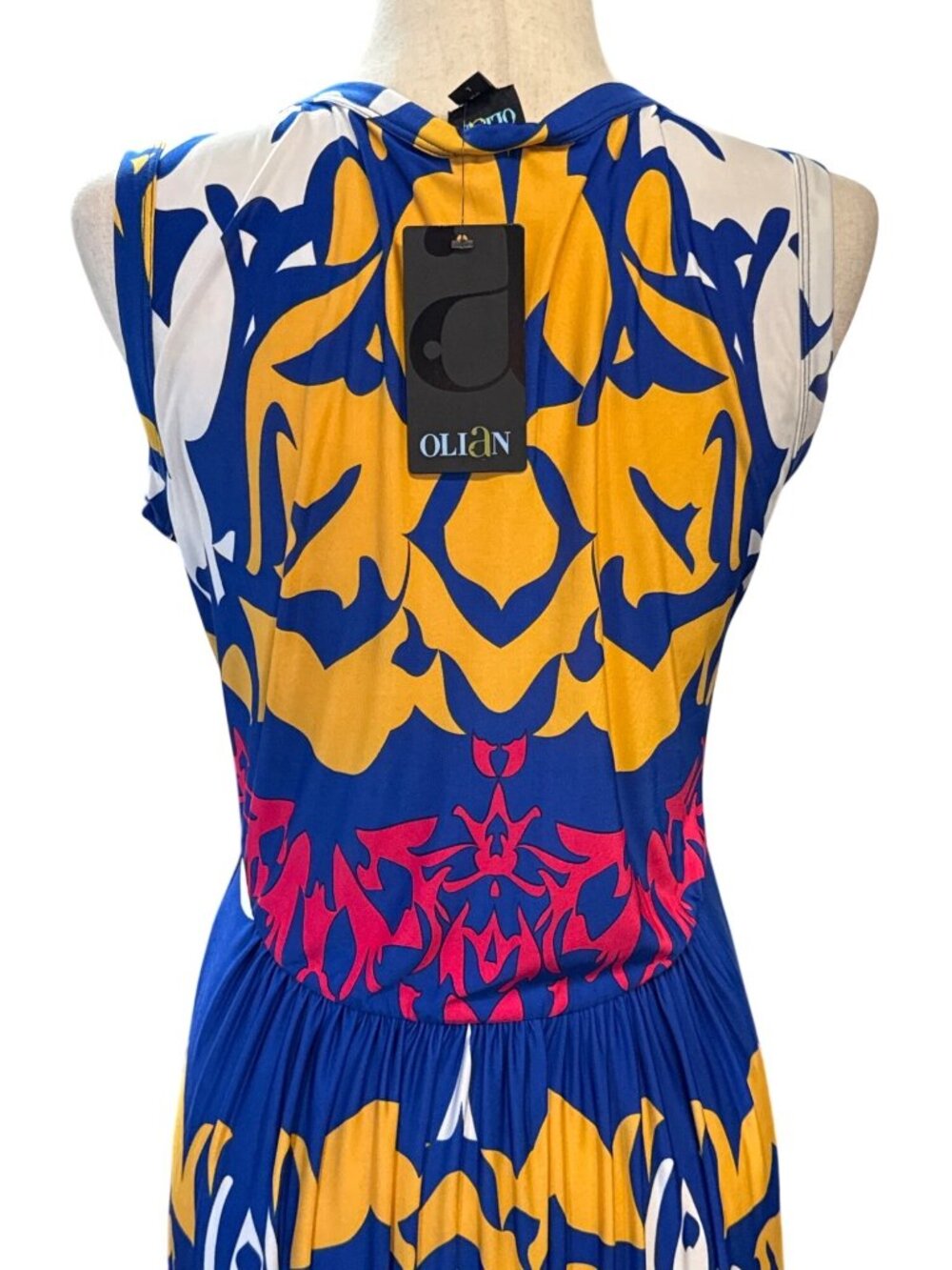 Olian Women Maxi Maternity Dress~Size L~Royal Blue Vacay Resort Outfit NWT L5 11 - Picture 8 of 13